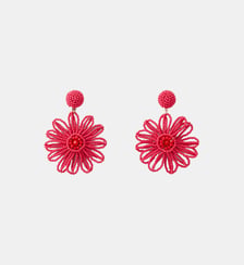 Boucles d'oreilles fleurs en perles de rocaille Balaboosté