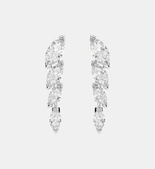 Boucles d'oreilles Mesmera, Taille marquise, Métal rhodié Swarovski