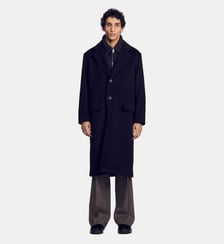 Manteau long en laine et cachemire Sandro