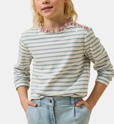T-shirt marinière  tissu Liberty - Coton biologique Cyrillus