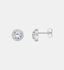 Boucles d'oreilles halo avec zircon blanc en taille brillant Thomas Sabo