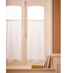 Brise-bise voile motif carreaux ton sur ton Cyrillus