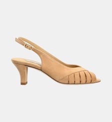 Sling back belleville - cuir velours Charles Kammer
