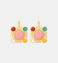 Boucles d'oreilles dormeuses coquillage Océane  doré à l'or fin - Oceane Satellite
