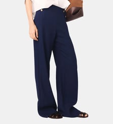 Pantalon à pont en lin mélangé Maje