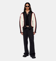 Veste biker en nylon color-block Diesel
