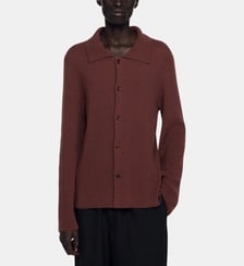 Chemise en tricot effet gauffré Sandro