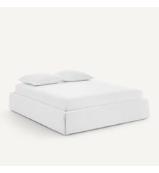 Cadre de lit déhoussable, fonction coffre, avec sommier assemblé AM.PM