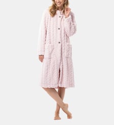 Robe de chambre boutonnée effet tressé ESSENTIEL 163 Lingerie Le Chat