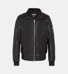 Blouson col montant, cuir d'agneau Schott