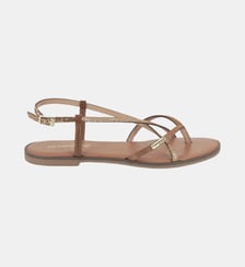 Sandales plates en cuir MONAGUM Les Tropeziennes par M. Belarbi