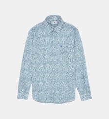 Chemise droite florale coton Serge Blanco