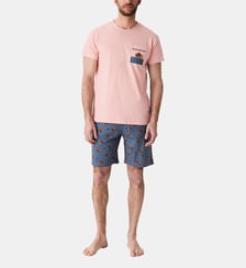 Pyjashort en jersey de coton léger - En Plaine nuit Arthur