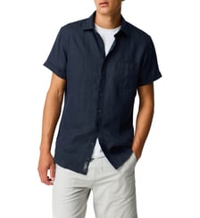 Chemise slim en lin manches courtes Palm Beach Rodd & Gunn