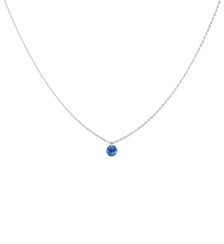 Collier CONFETTI - Saphir bleu solitaire 0,30ct - Or blanc 750‰ La Brune & La Blonde