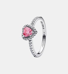 Bague Cœur Rose Surélevé Pandora