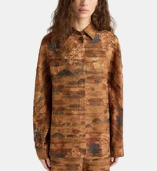 Chemisier orchid en jacquard imprimé Momonì