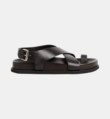 sandales Yela en cuir marron Agnès b.