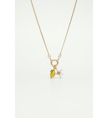 Collier pendentif citron et fleur de citronnier Les Néréides