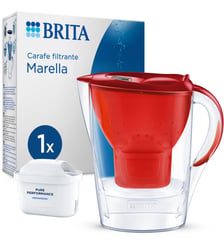 Carafe filtrante Marella rouge + 1 cartouche Maxtra Pro Brita
