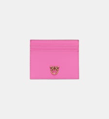 Porte-cartes en cuir avec logo love birds Pinko
