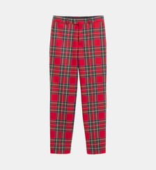 pantalon slim à carreaux tartan Agnès b.