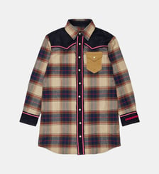 Chemise à carreaux avec logo Dsquared2