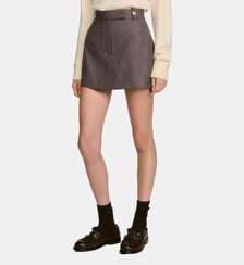 Jupe short en laine Sandro