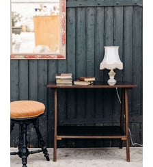 Table d'appoint en bois foncé Francine N°989- Produit chiné Debongout