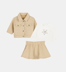 Ensemble cardigan, tee-shirt et jupe Michael Kors Kids