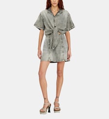 Robe en denim avec rayures athlétiques Diesel