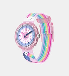 Montre Island greetings Rose, Bleu clair FPNP185 Flik Flak