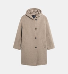 Manteau à capuche en laine et angora - ADRA Gerard Darel