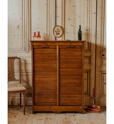 Classeur double en bois Fernand N°355- Produit chiné Debongout