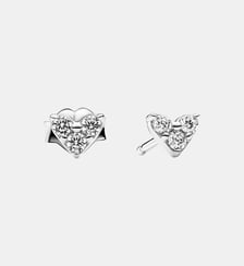 Clous d'Oreilles Cœur Trois Pierres Pandora