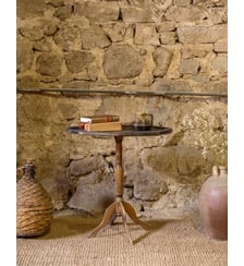 Guéridon en bois Alfred N°1443- Produit chiné Debongout
