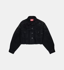 Veste en denim avec applications Diesel Kids