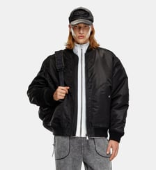 Veste bomber en nylon rembourré avec Oval D Diesel