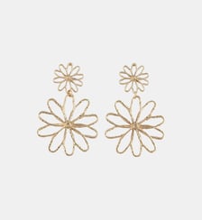 Boucles d'oreilles fleurs filaires dorées Balaboosté