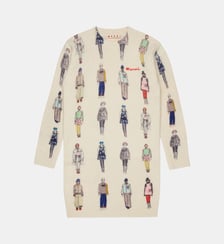Robe à motif avec logo Marni