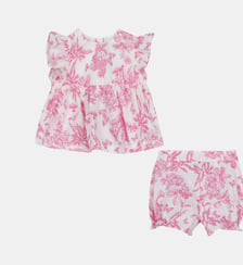 Ensemble court -  coton imprimé inspiration toile de jouy Tartine Et Chocolat