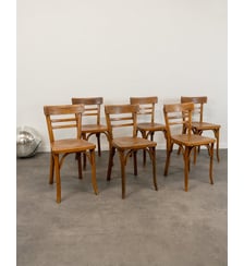 Lot de 6 chaises en bois Baumann Claude N°1359- Produit chiné Debongout