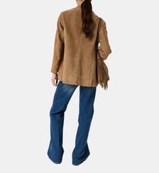 veste en cuir velours - taely Gerard Darel