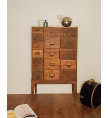 Grand meuble de métier en bois Fernand N°171- Produit chiné Debongout