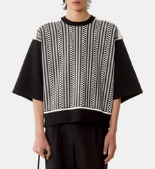 T-Shirt Ample En Jacquard De Soie Et Coton Lanvin
