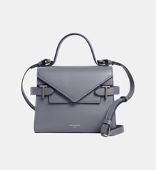 Petit sac à main double rabat Emilie en cuir grainé Le Tanneur