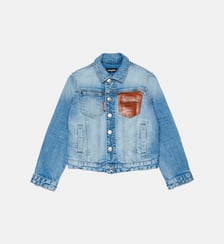 Veste en denim avec logo imprimé Dsquared2