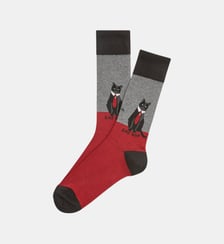 Chaussettes en coton - Cat sup Gris Arthur