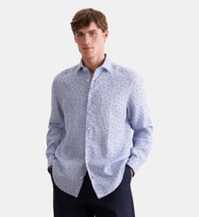Chemise en lin 1/1 Regular Col Kent Seidensticker