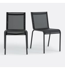 Lot de 2 chaises de jardin en aluminium et textilène La Redoute Interieurs